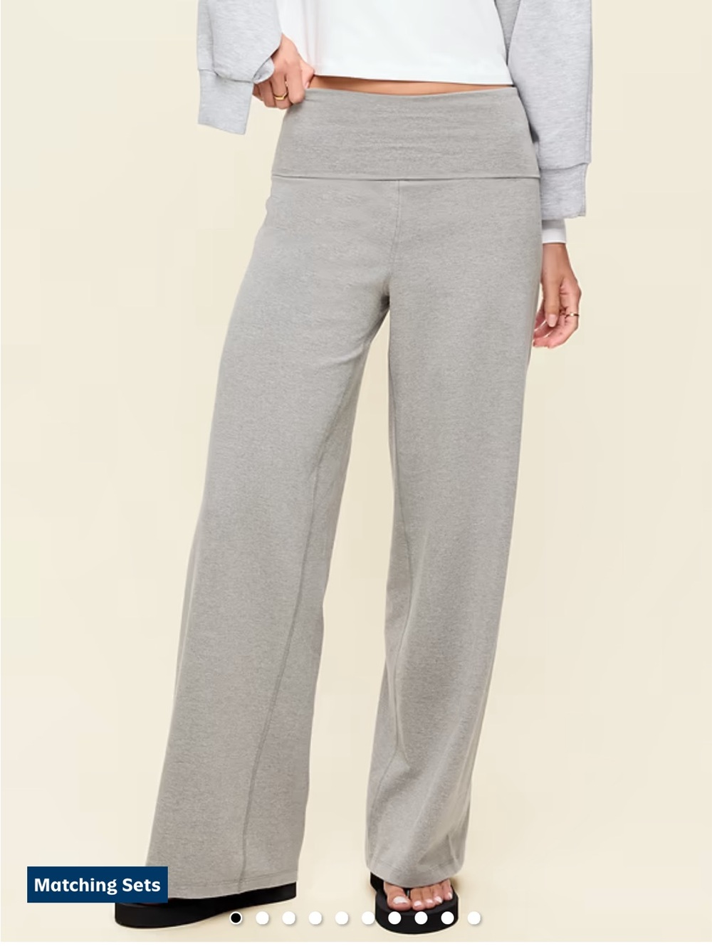 Old Navy Light Gray Wide-Leg Lounge Pants